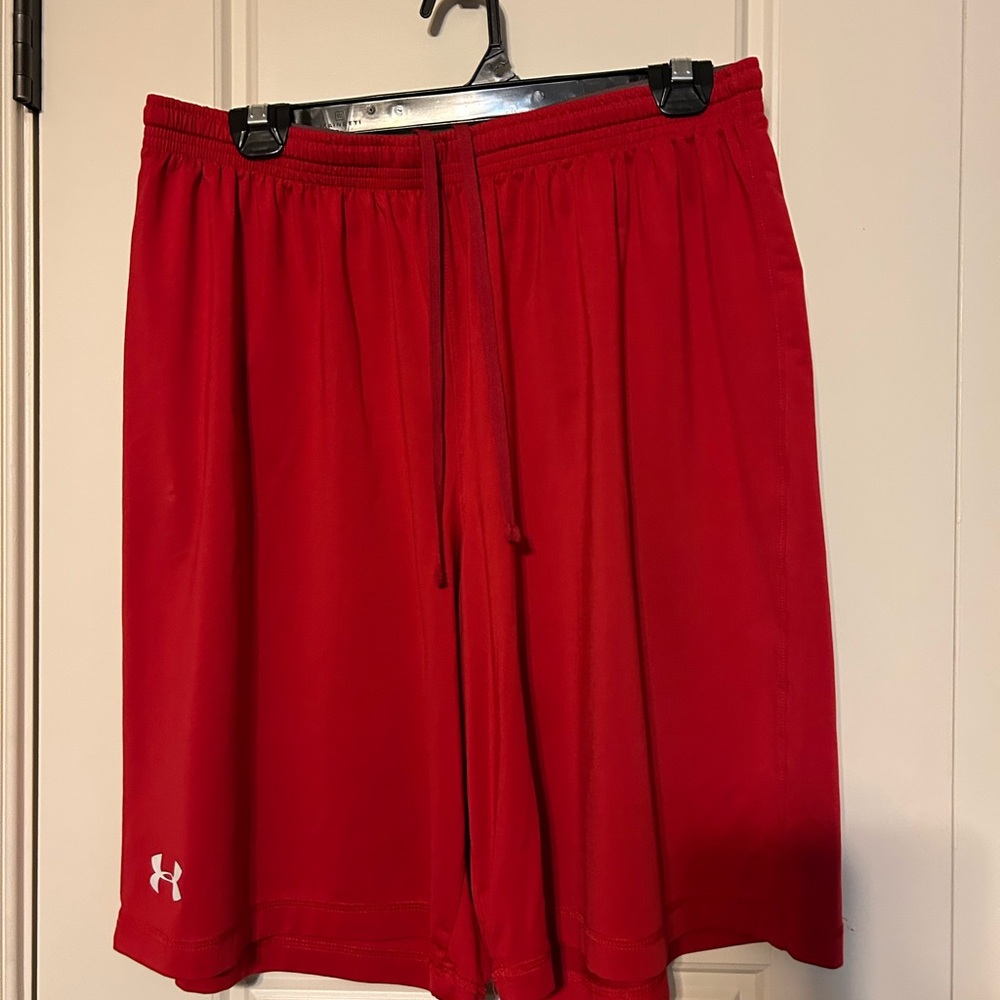 Under Armour Red Athletic Shorts